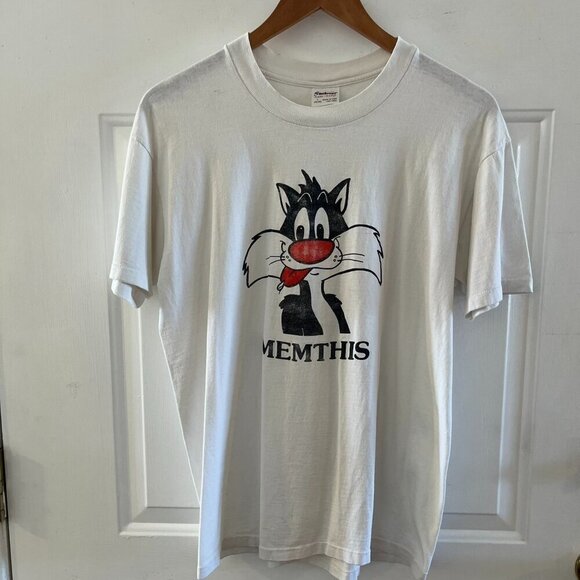 Vintage Single Stitch Sylvester Memphis On TedMan Label Tee Shirt Sz Lr - Picture 1 of 8
